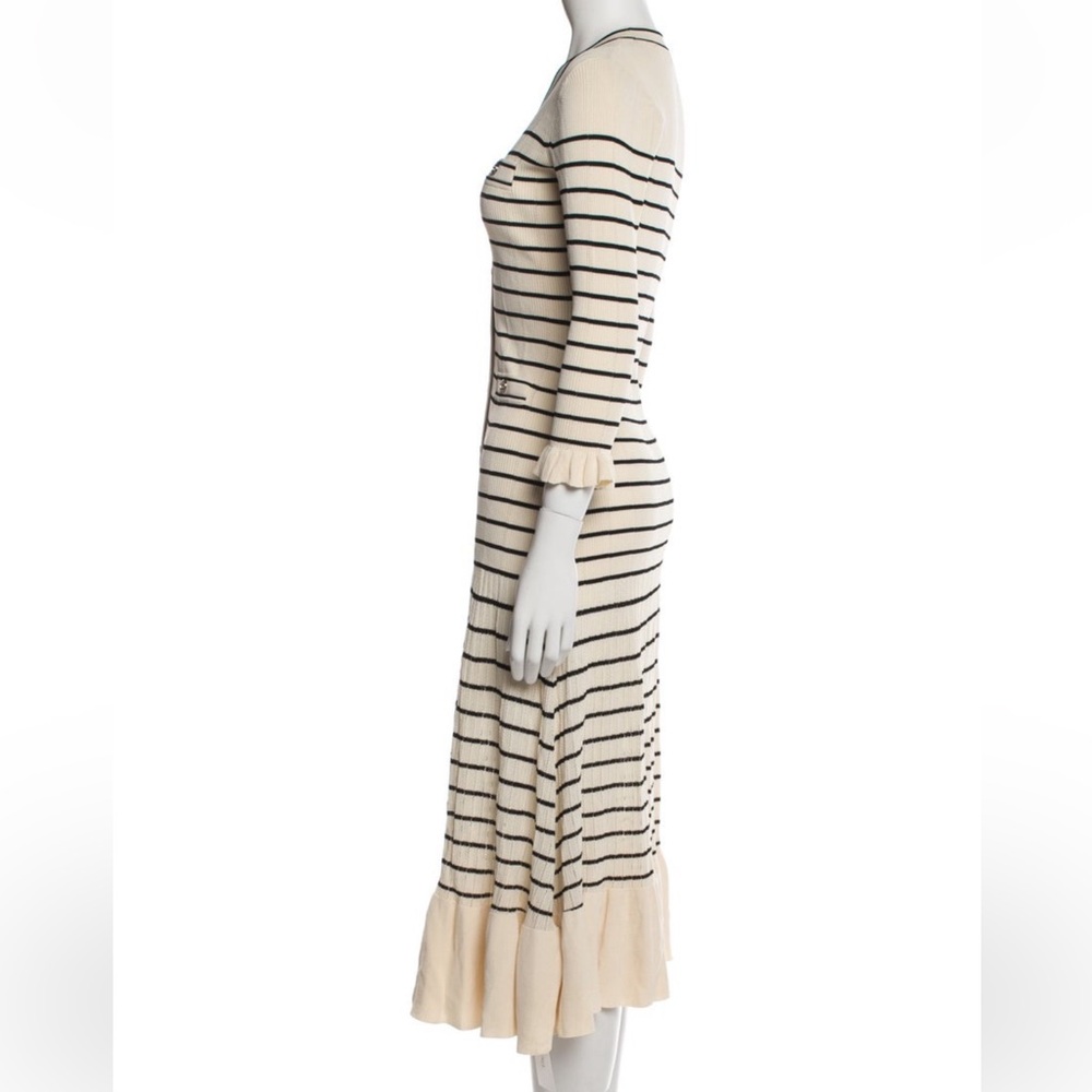 NWT Sandro Stripy Knit Maxi Dress Size L - Picture 2 of 11